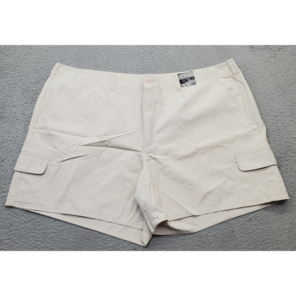Venezia Cargo Shorts‎ Womens 26 Tan Flat Front Trail Hiking Utility Pocket